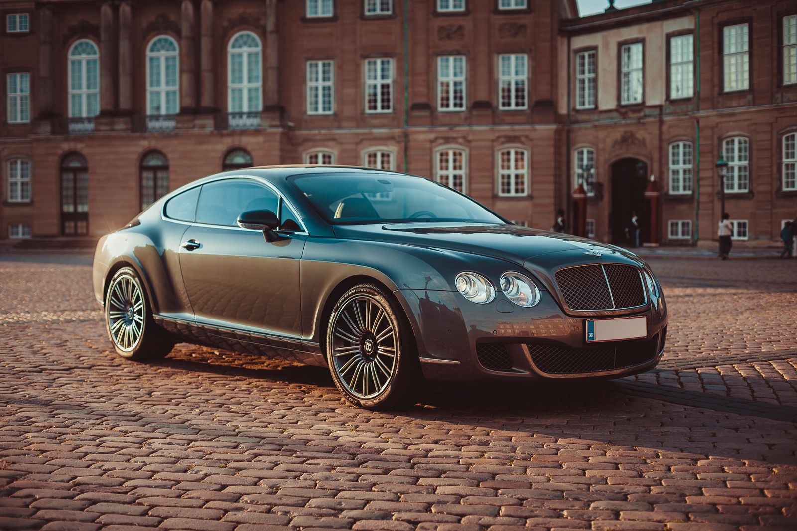 Bentley Continental GT on a Copenhagen cobblestone street