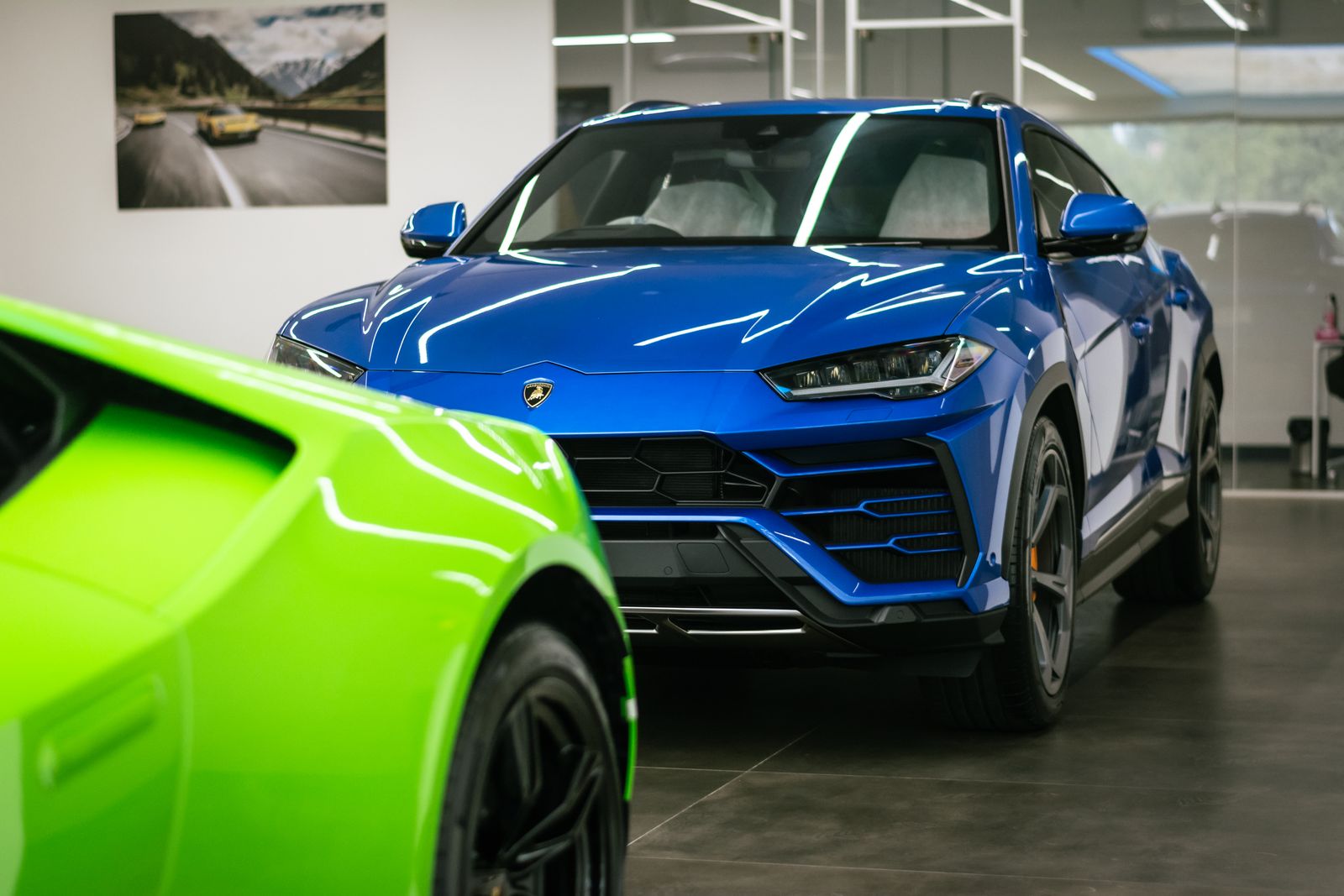 Lamborghini Urus SUV parked at a Tampa marina